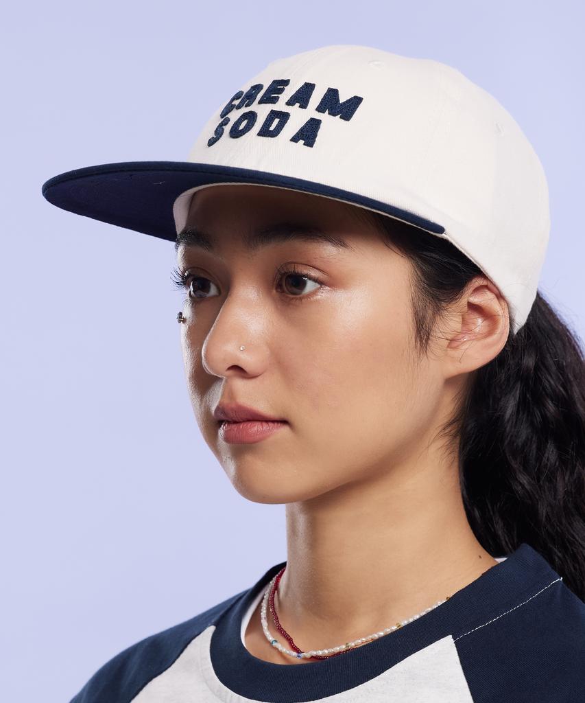 CREAM SODA LAB Applique Panel Ball Cap Navy