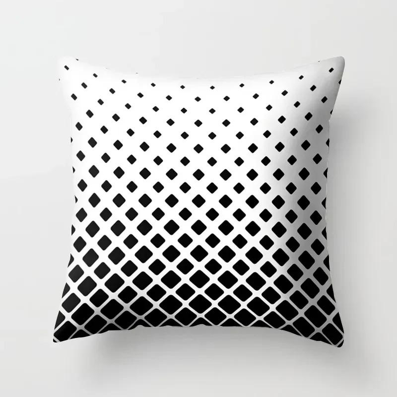 High-grade Black and White Geometric Irregular Pattern Pillowcase Office Living Room Home Pillowcase Car Ornaments