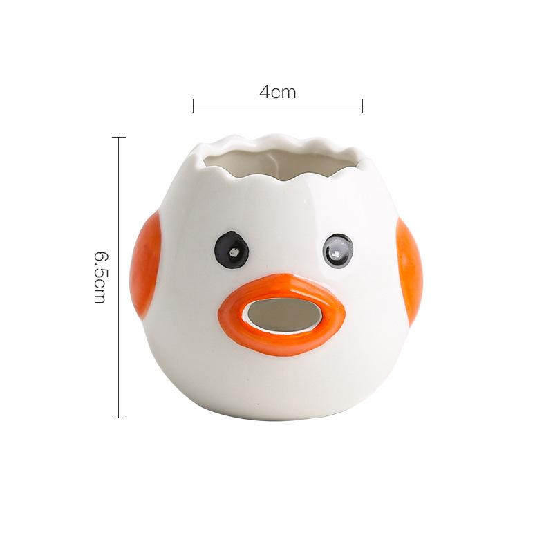 1 Stück Kreativer Keramik-Eiklar- und Proteintrenner Haushaltliches Eiflüssigkeits- und Eigelb-Sieb Backwerkzeug Leicht zu reinigen