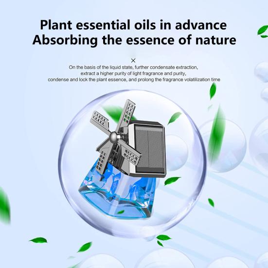 Auto Windmühle Solar Auto Parfüm Lufterfrischer Aromatherapie Niedliche Auto Energie Rotierende Aromatherapie Diffusor Innendekoration Zubehör