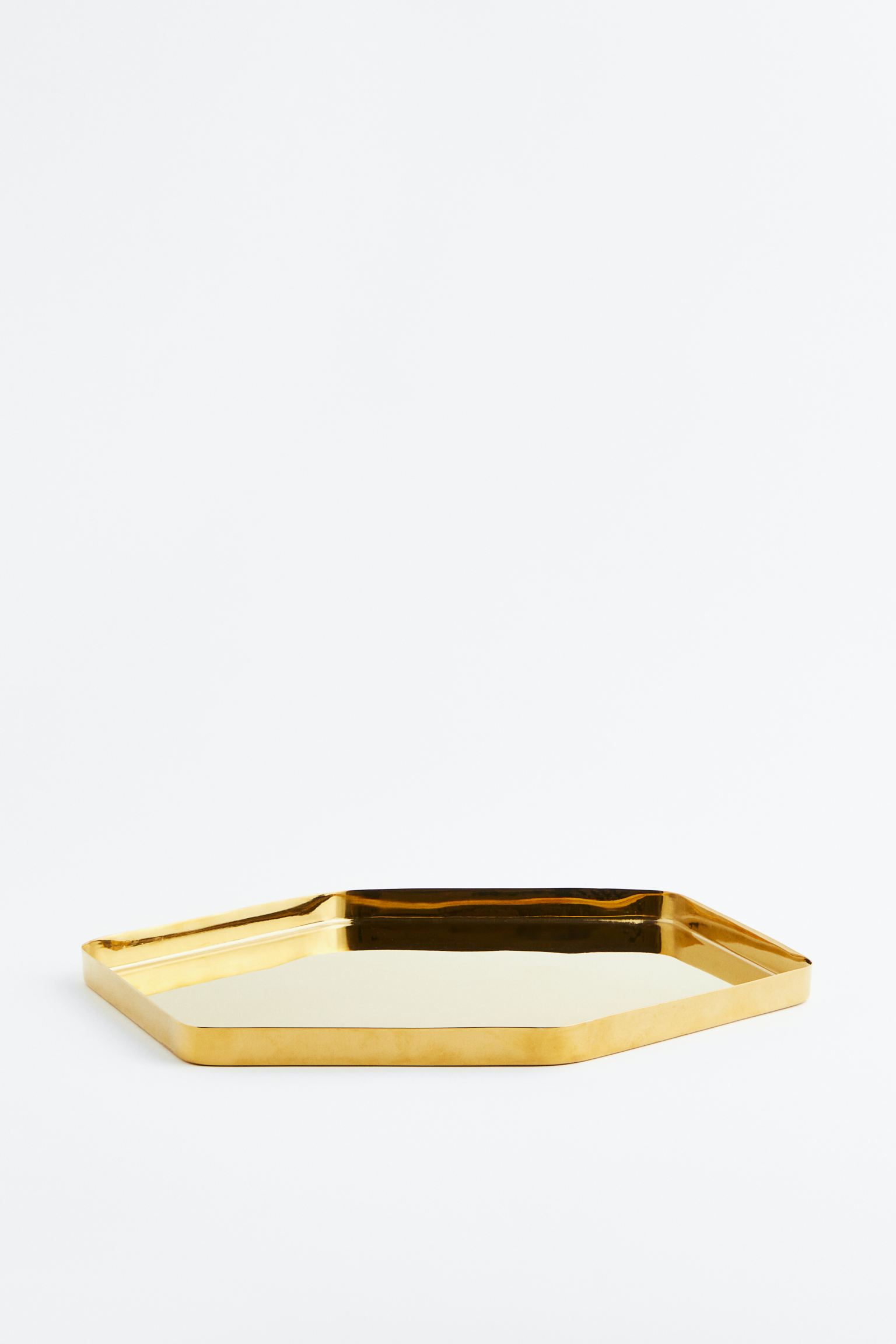 

Large hexagonal metal tray