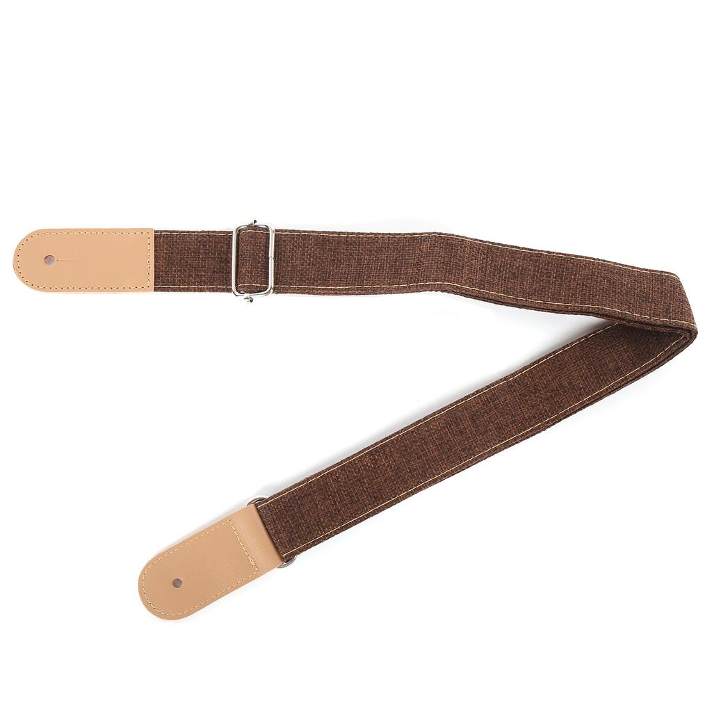 Ukulele Strap Cotton and Linen Adjustable Belt with Sliding Buckle End Button Accessories