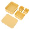 Cajas de Almuerzo de Silicona 3 Compartimentos Extraíbles Reutilizables a Prueba de Fugas Contenedores de Comida para Escuela Trabajo Viajes Aptos para Microondas 880ml