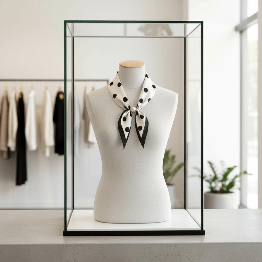 Versatile Square Scarf Soft Cotton Silk Scarf Elegant Magnetic Scarf  Women Fashion