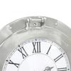 Nagina International Brushed Nickel Aluminum Metal Roman Porthole Clock | Nautical Navy Decor Gifts (12 Inches) TA8-S4Q-MHW