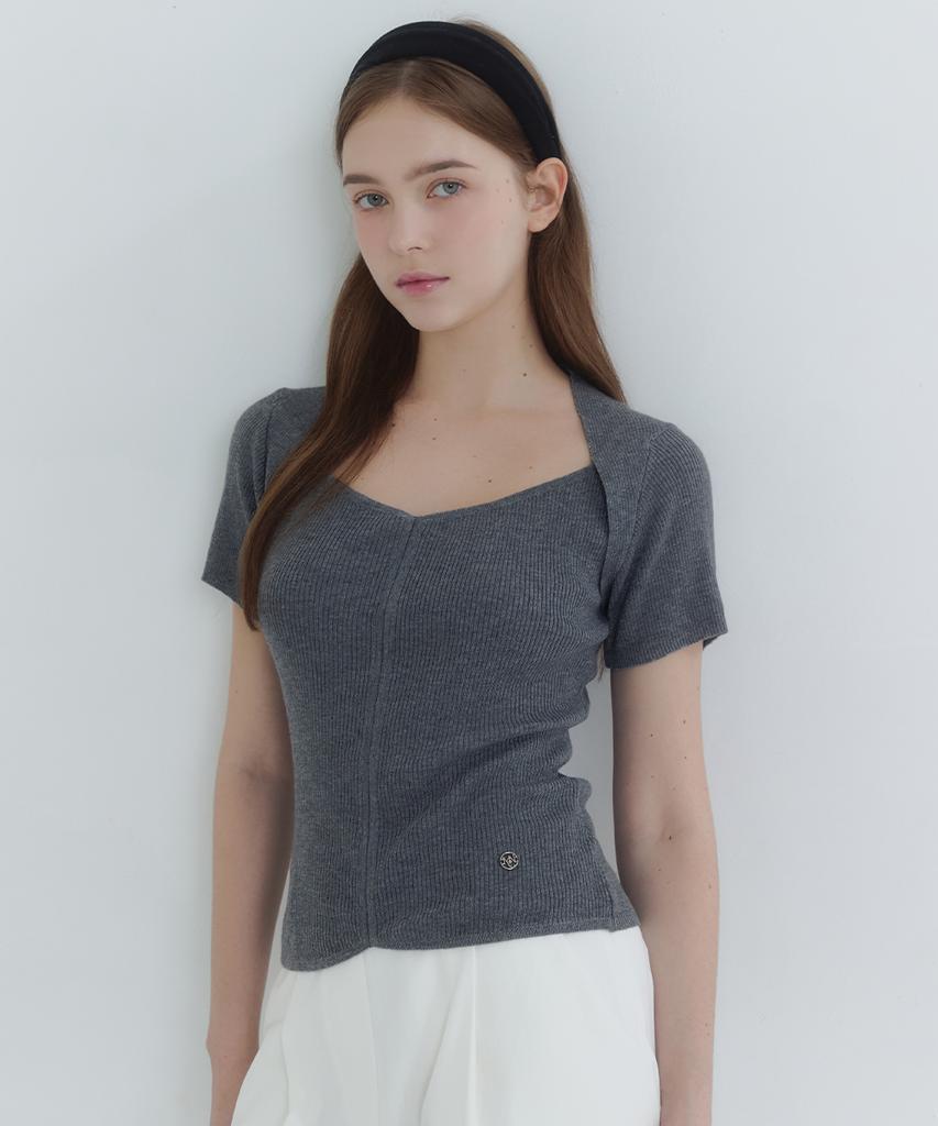 MICANE Joan Bolero - Layered Shorts Sleeve Knit