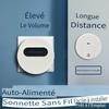2 Receiver Wireless Doorbell with 180 Range Adjustable Volume IP68 Waterproof 58 Melodies White