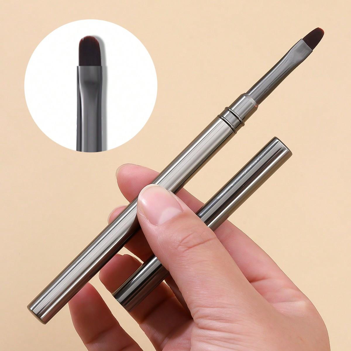 

1 шт. Готическая кисть для геля для ногтей с гальваническим покрытием под оружейный металл, акриловая кисть для наращивания УФ-гелем, овальная кисть для ногтей