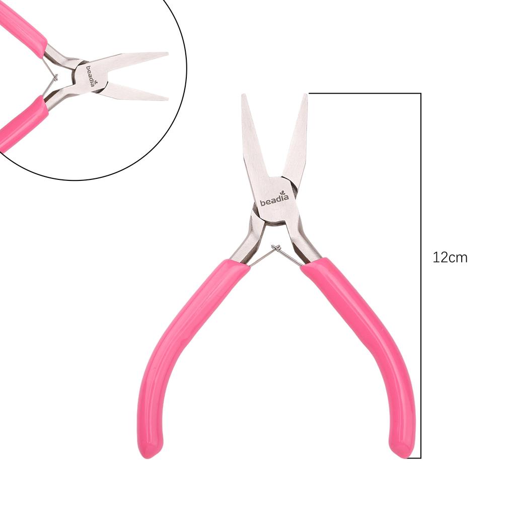 Cute Fuchsia Handle Anti-slip Splicing and Fixing Jewelry Pliers Tools & Equipment Kit for DIY Jewelery Making Needlework