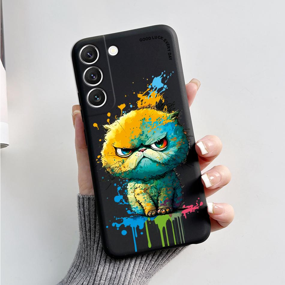 Case For Samsung Galaxy S22 Bags S 22 Plus Ultra Cover Protective Silicone Funda Astronaut Phone Case Coque For Samsung S22 Capa
