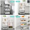 New 3/4 Layer Movable Gap Storage Rack Kitchen Bathroom Slim Slide Organizers Shelf Tower Assemble Wheels Space Saving Organizer