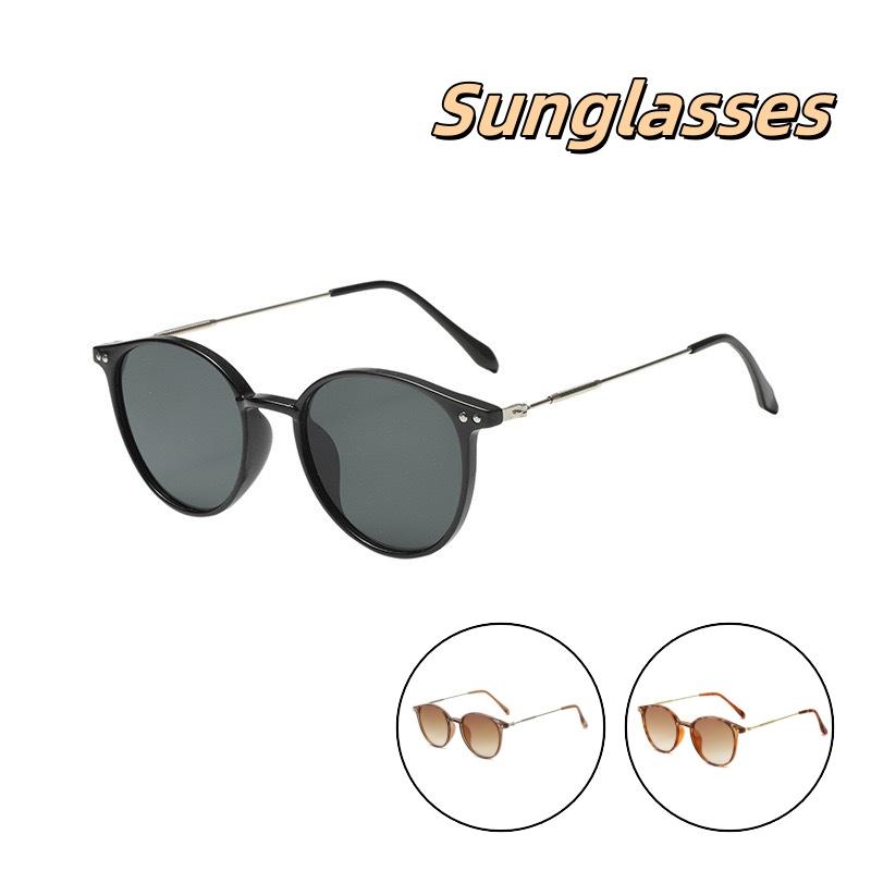 Fashion Popular Unisex Sunglasses Outdoor Beach Party Driving Use Eye Protection Sunglasses Luxury Round Shape Frames UV 400 Protection Spectacles