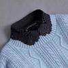 Lace Fakes Collar Classic Fashion Detachable Fake Collars Faux Half-Shirt for Women Girlls Ladies Dresses Blouse Sweater