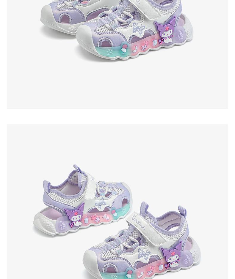 Kulomi Children's Shoes, Girls' Baotou Sandals, 2026 Summer New Soft Soled Light Up Shoes