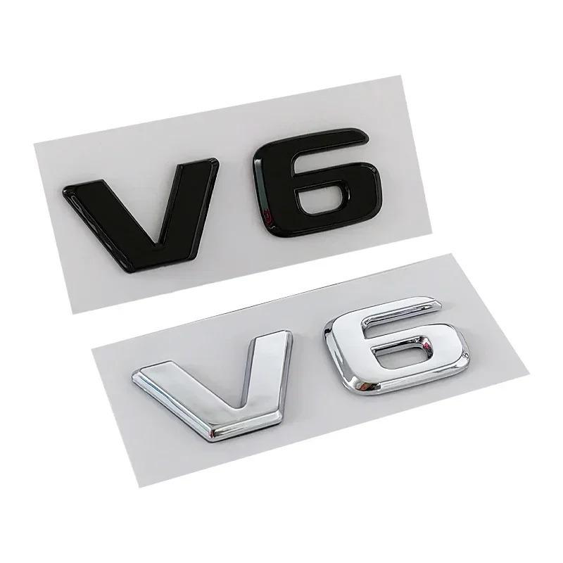 ABS Chrome Black Car Trunk Badge Letters Emblem Sticker For Mercedes-Benz W204 C280 ML SLK 320 Viano Vito V6 Auto Accessories