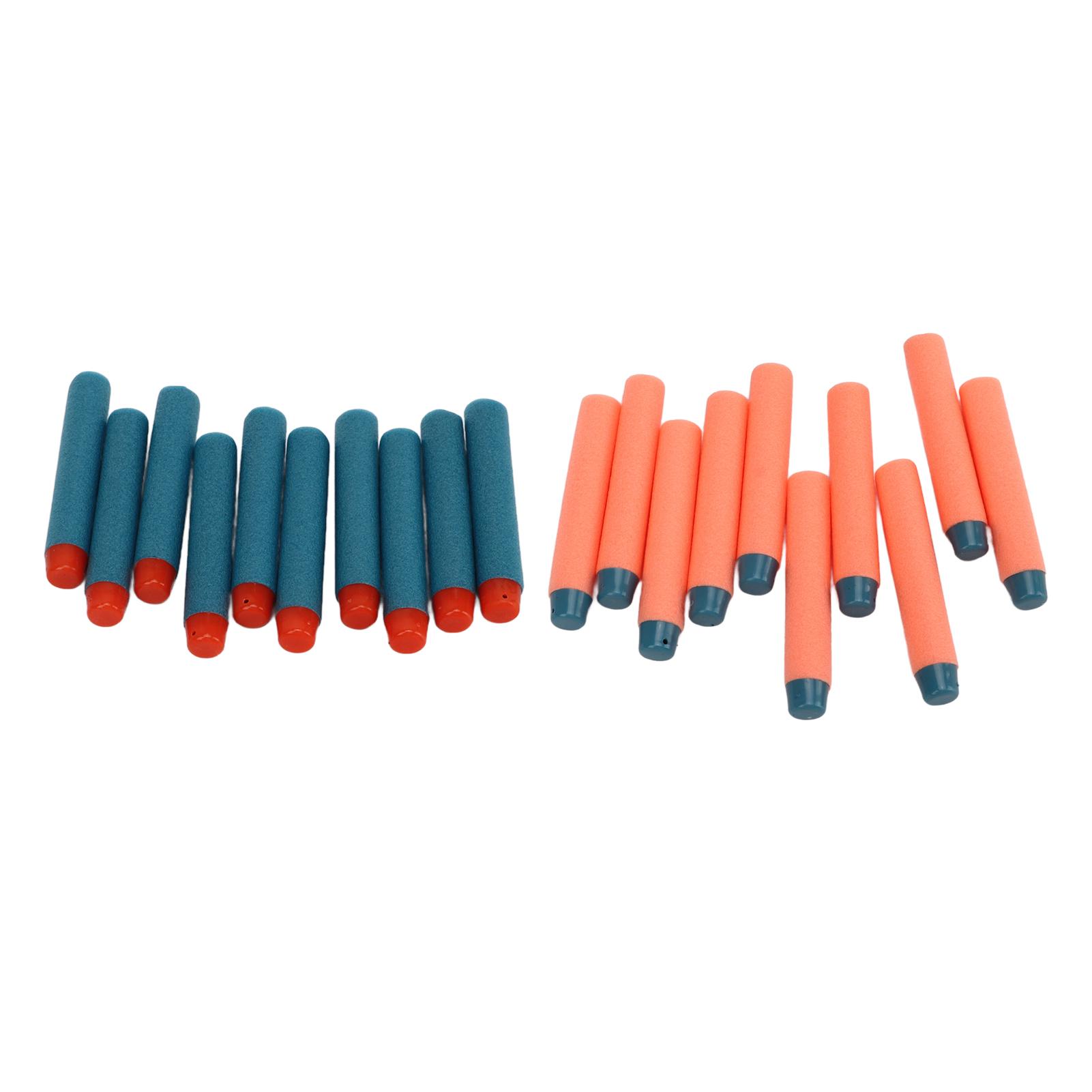 

200pcs Soft Shooting Ball Safe EVA Soft Shot Hollow Refill Darts for Shooting Toy Gaming Orange Blue