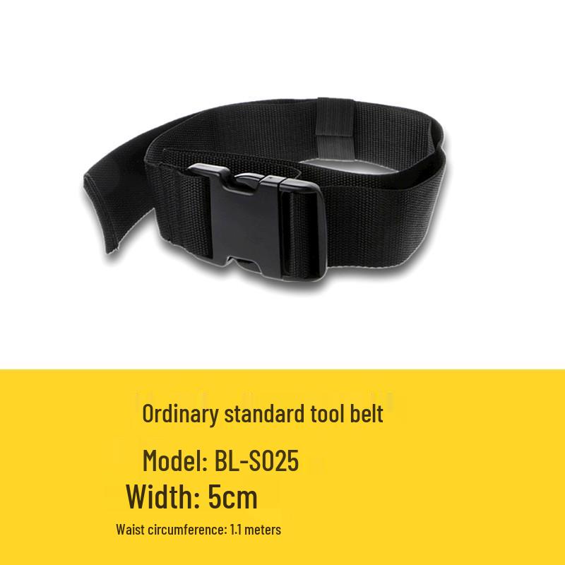 Nylon Electrician Tool Belt with Hardware Back Support and Thickened Wear-resistant Waist Bag