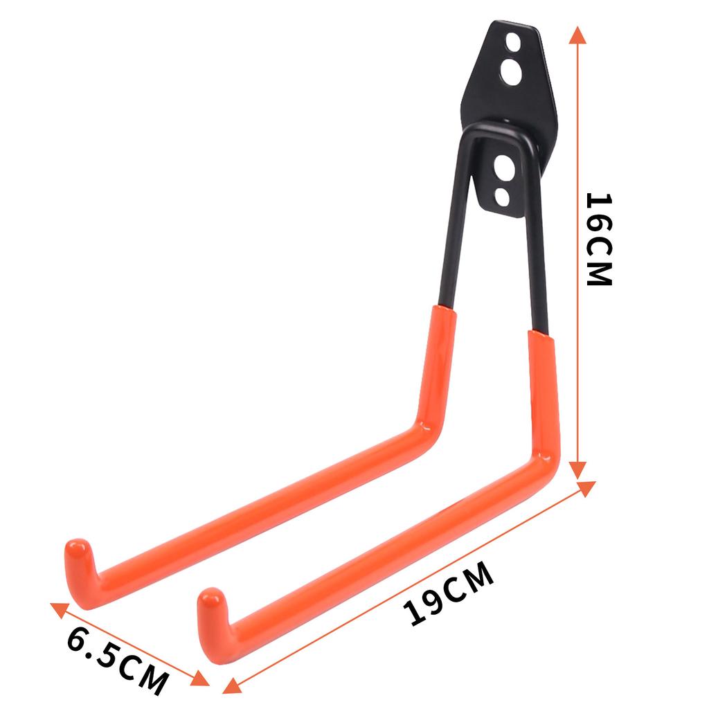 1PC Bicycle Garage Heavy Storage Hook Hardware Wall Mount Anti-slip Hanger Hook Strong Load-Bearing Square Metal Hook GardenTool