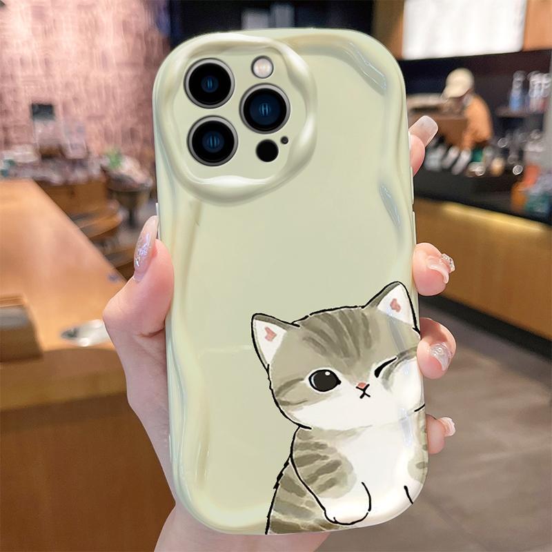 Schöne heilende Mofusand Kuschelhülle für iPhone 17 Air 16 E 15 14 Plus 13 12 Mini 11 Pro Max Flüssigsilikon Weiche Hüllen Funda