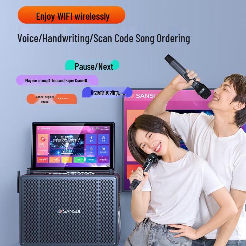 SANSUI C9 All-in-One Portable KTV System CN Plug (adapter Included)