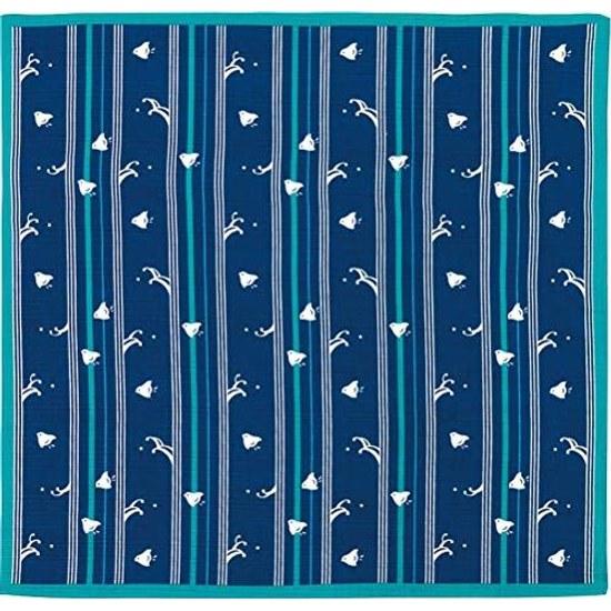 Miyamoto-Towel Made Japan Furoshiki Okami-san no Kofuroshiki 5050cm Striped Houndstooth 30045