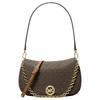 MK Nolita Full Flap Magnetic Closure Removable Adjustable Shoulder Strap Coated Canvas Medium Shoulder Bag 30R6GY5S2B-BROWN/ACORN