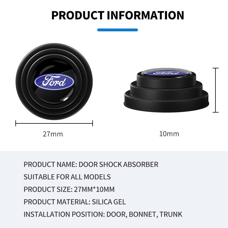 4pcs Car Door Shockproof Pad Anti-collision Silicone Sticker For Ford Expedition U222 U324 U324N U553