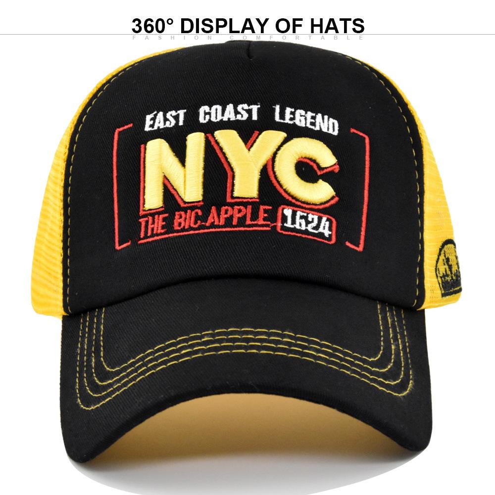 Summer High Quality Mesh Baseball Cap For Unisex Letter Embroidery Adjustable Fashion Hip Hop Snapback Running Outdoor Sport Hat