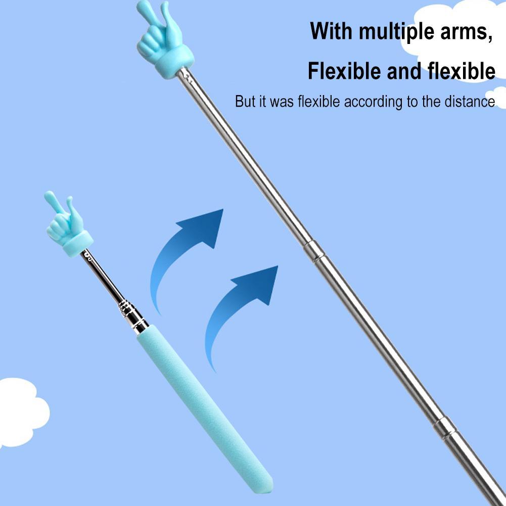 Colorful Telescopic Teachers Pointer Stick, Extendable Classroom Pointer & Finger Pointer Stick For Effective Coach Presentation