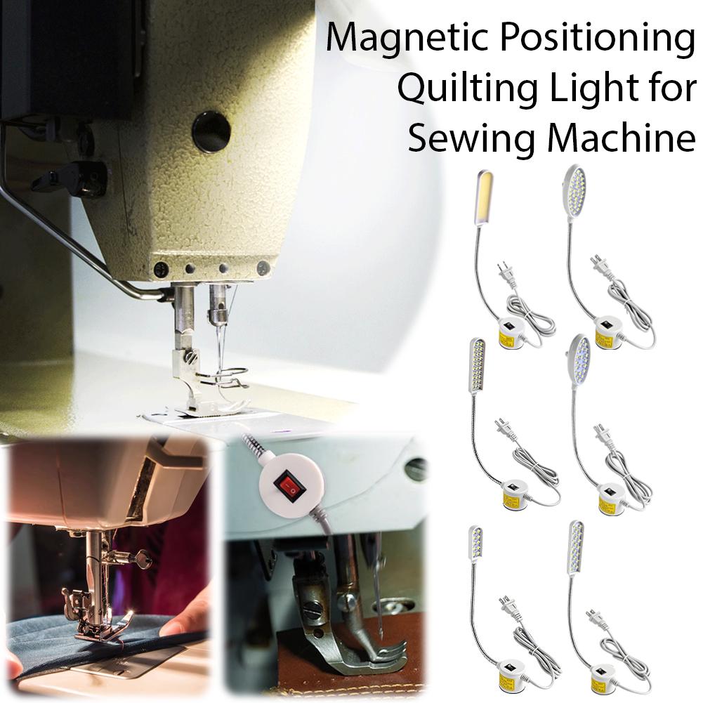 Sewing Machine Light Dimmable LED Work Lamp With 360° Accessories Light Anti-Scratch Base Gooseneck Crafts Bright Eye-Prote T8R0