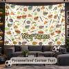 Wall Hanging Tapestry Custom NameTeenage Mutant Ninja Turtles Pattern Personalized Printed Fabric Wall Decor