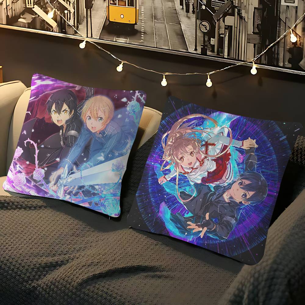 Sword Art OnlineS Pillow Cover For Bedroom Room And Living Room Sofa Decorative Cushion Cover