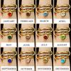 Trendy Two Three Rings Stacking Set For Women 12 Month Birthstone Zircon Pendant Spinelli Ring Unique Finger Jewelry