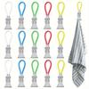 Set of 4 Towel Clips for Tea Towels, Suitable for Kitchen and Bathroom Use, Featuring Multipurpose Hangers with Loop Hooks for Convenient Home Storage