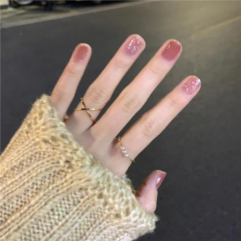 Peelable Odorless Water-based Nail Polish - Quick-drying, No-bake, Ice-clear Solid Nude Color for Students