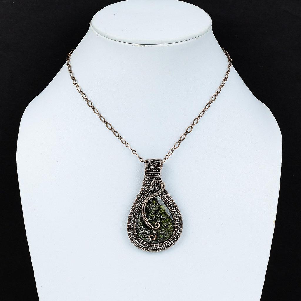 Dragon Blood Jasper 999 Copper Wire Wrapped Pendant, Handmade Gemstone Pendant Jewelry, Gifts For Wife Brand New Pendant