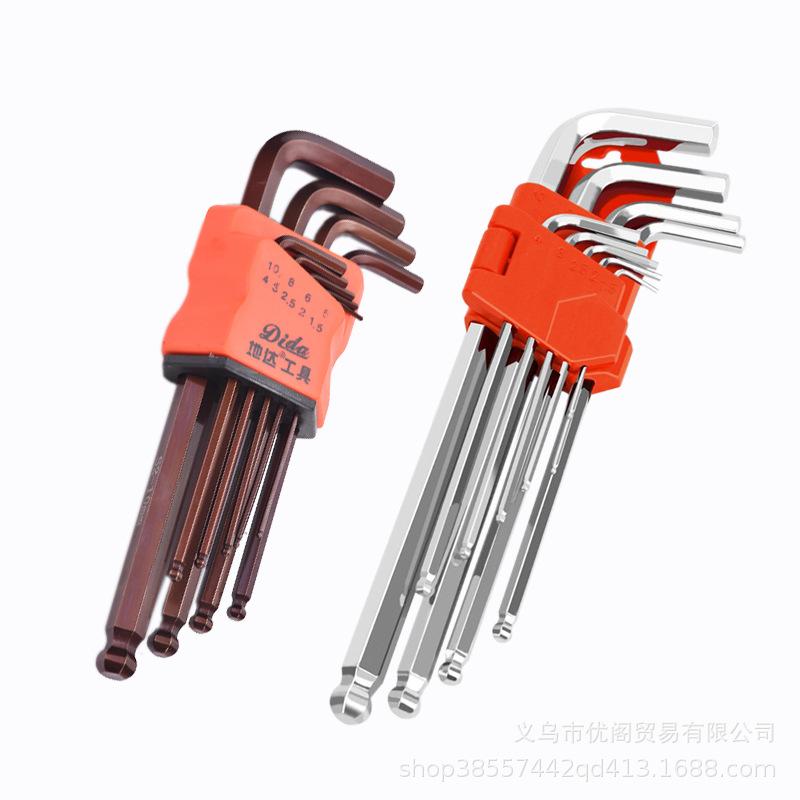 Hexagon Wrench 9-piece Set High Strength Hexagon Tool Multifunctional Plum Blossom Extended Ball Head Wrench