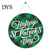 St Patrick Day Door Sign St. Patrick's Wooden Sign, Luck Clover Green Hat Themed Hanging Front Welcome Plaque Plaque, Decorative Ornaments for Holiday