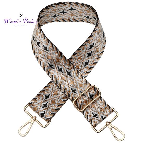 Tasche Schultergurt Jacquard Weave Lange verdickte verstellbare Ersatz Ethno-Stil Frauen Umhängetasche Handtasche Gürtel