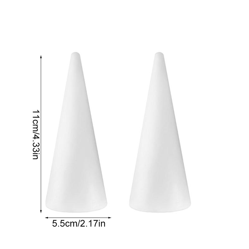 2PC Foam Art Studio DIY Christmas Tree Gnome Making White Table Decor Multiple Sizes Available
