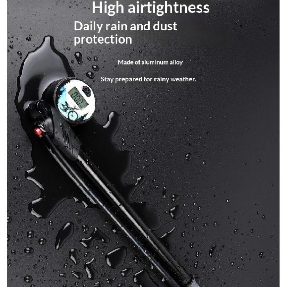 OFFBONDAGE Portable High-pressure 300psi Bike Air Pump with Gauge for Fork & Rear Suspension Shock Absorber MTB Bicycle Pump