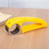 Banana Slicer Curved Handle Stainless Steel Blade Kitchen Knife for Cutting Fruits Vegetables Sausage Cutting Machine Chopper