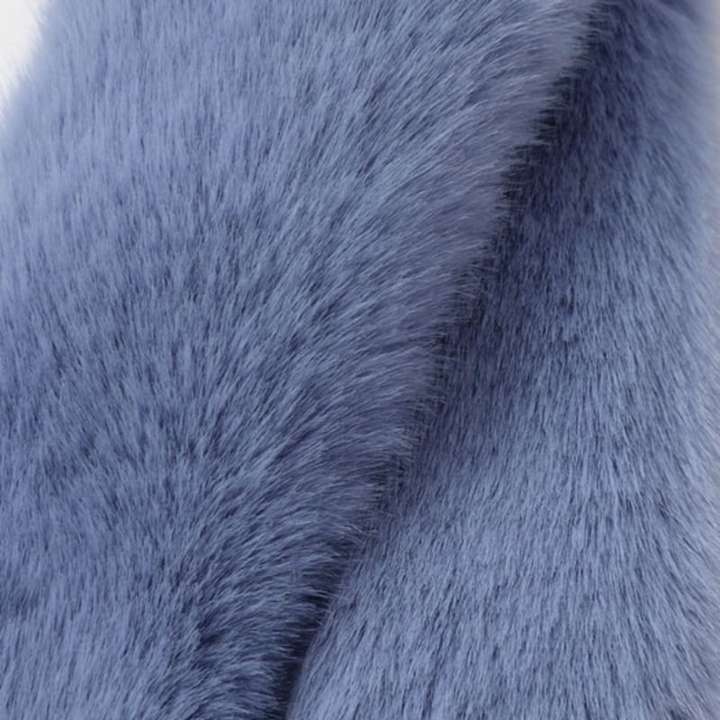 LALA Fur Scarf Petite Blue