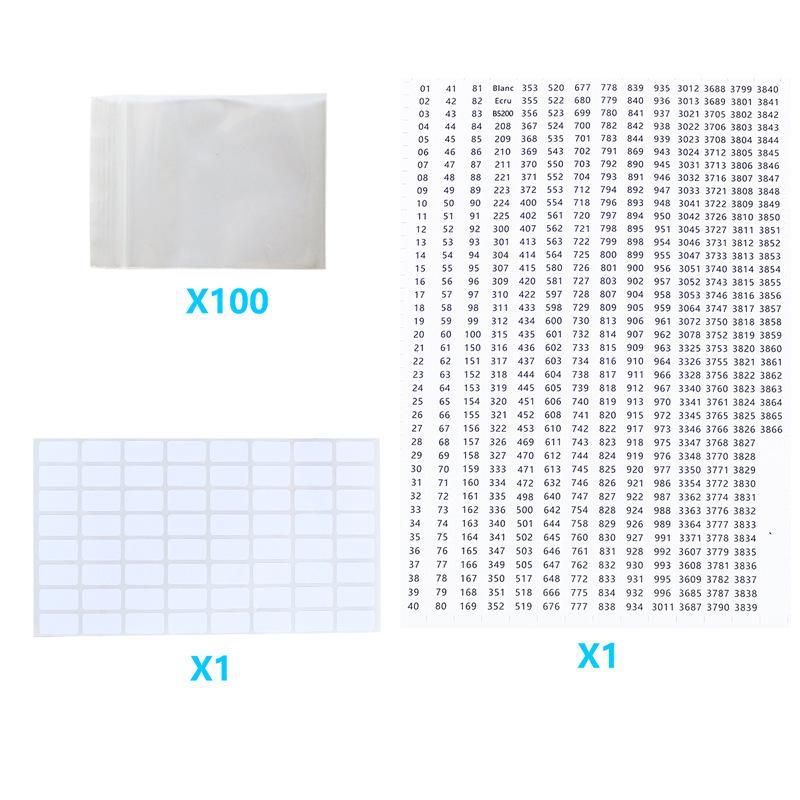 Diamond Painting Storage Album & Tool Kit: DMC447 Color Number Stickers, Self-Sealing Bags