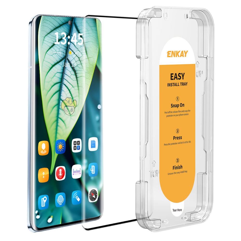 ENKAY HAT PRINCE For Honor 70 5G/60/60 SE/X40 5G Full Screen Protector High Aluminum-Silicon Glass Side Glue Support Fingerprint Unlock