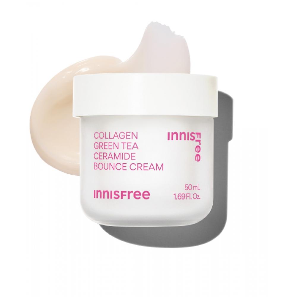 Innisfree [free Gift] Collagen Green Tea Ceramide Elastic Barrier Cream 50ml