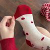 Red Sock Children's Cute Cartoon Big Red Fluffy Long Stockings