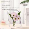Modern Acrylic Vase with Geometric Frame. Clear Rectangular Decor for Home/Office. Elegant Gift for Any Occasion.