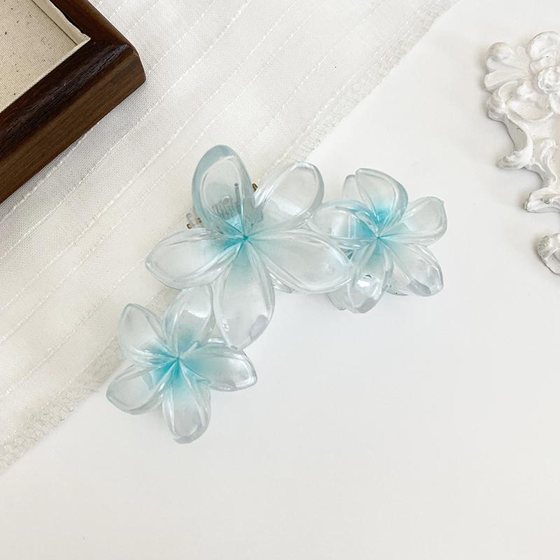 

Модные градиентные заколки-крабы для волос в виде цветка яйца для женщин, милые акриловые заколки для волос, летние пляжные гавайские головные уборы, аксессуары для волос для девочек