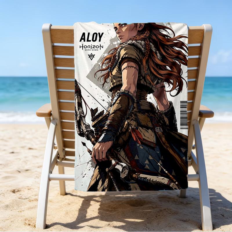 Ultra-Soft Beach Towel with Horizon Theme,Ideal for Pool - Camping, Diving - Perfect Travel Essential, Vibrant Beach Towel.